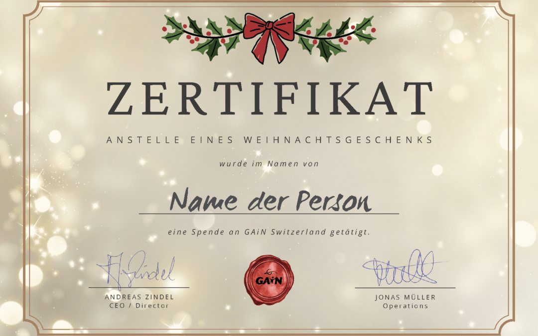 Das GAiN Weihnachts-Zertifikat 🎄